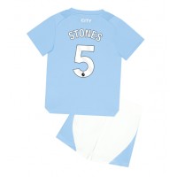 Manchester City John Stones #5 Domáci Detský futbalový dres 2023-24 Krátky Rukáv (+ trenírky)